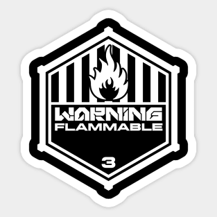 Warning: Flammable Sticker